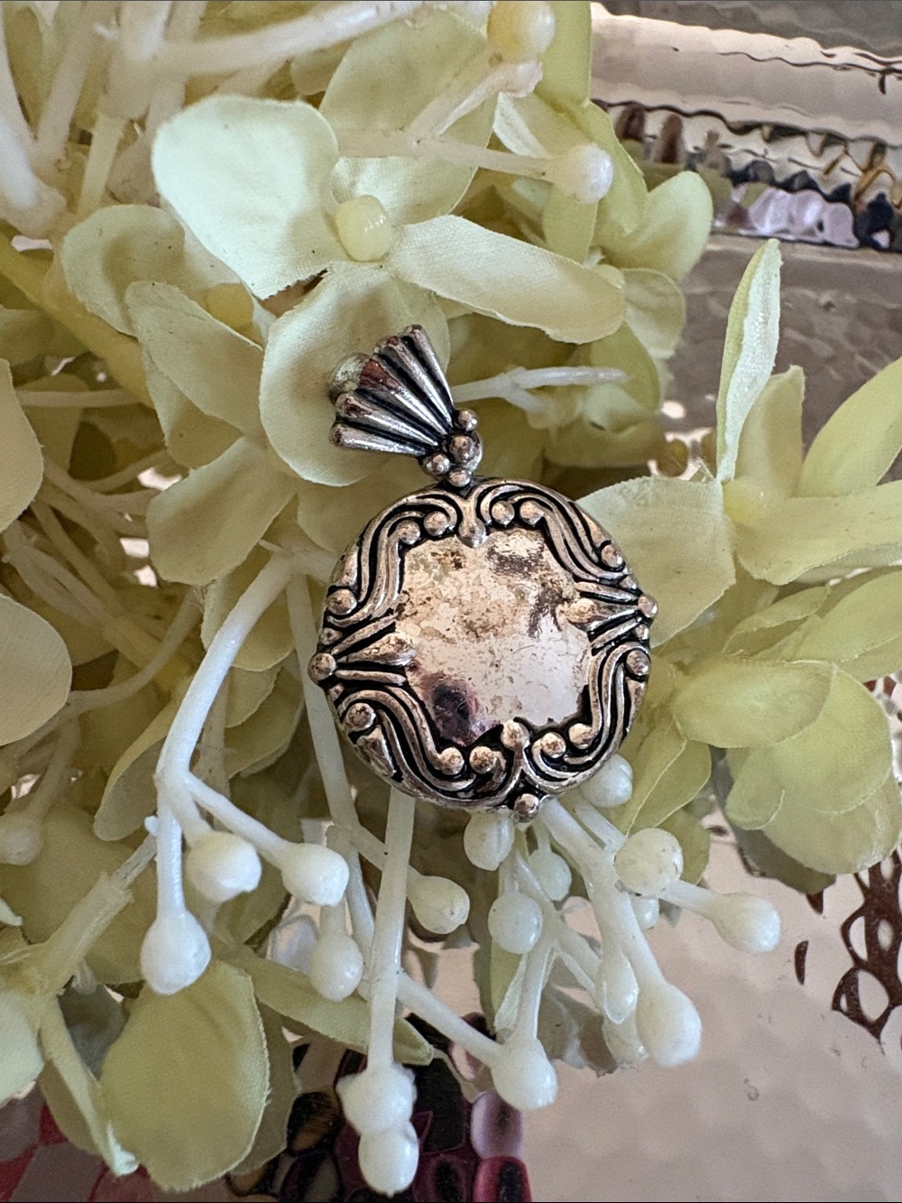 Avon Sterling Silver Filigree Pendant